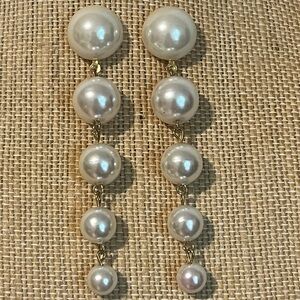 80s Faux Pearl Drop Earrings